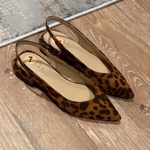 Chic Leopard Print Slingback Flats